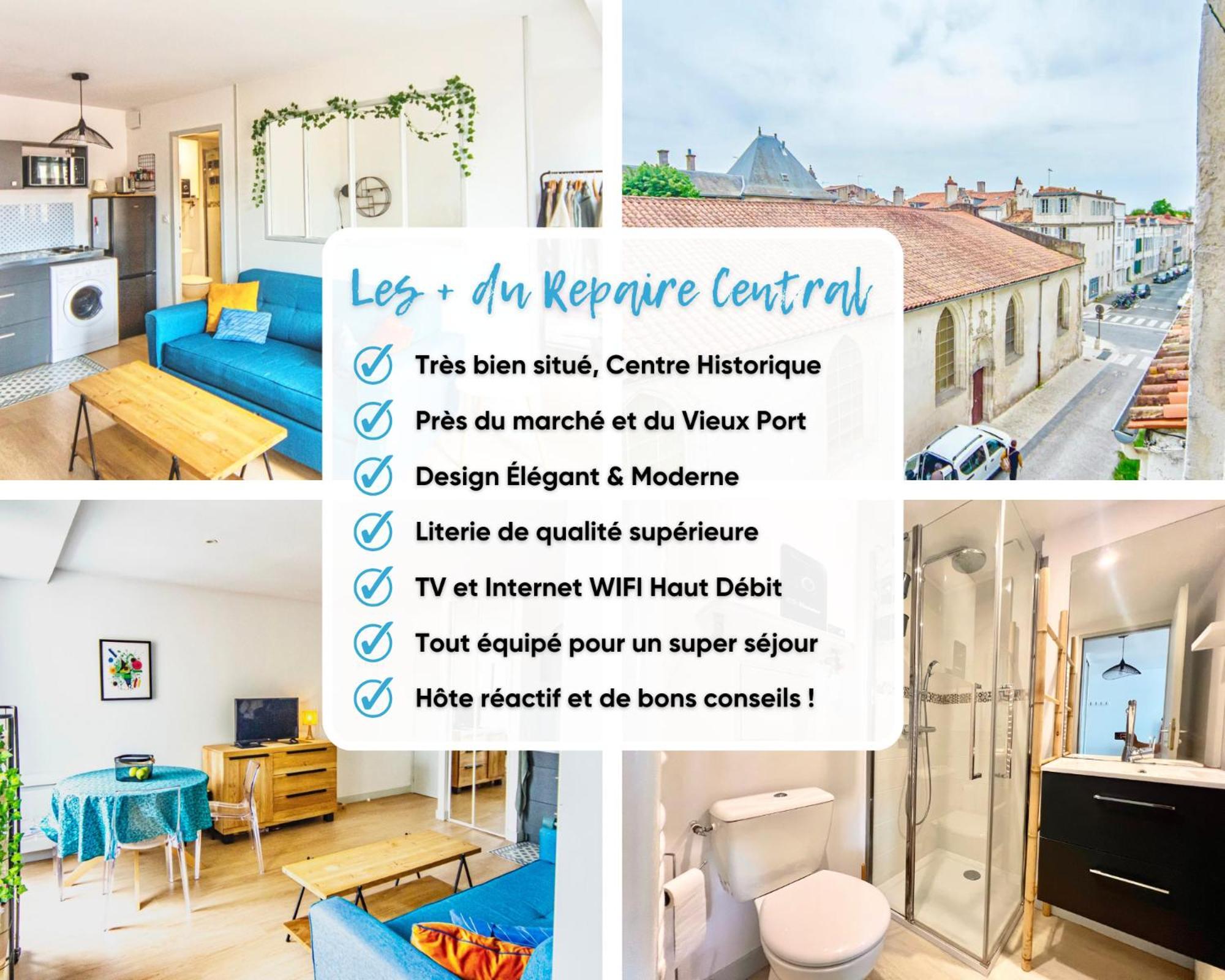 Repaire Central - Chic & Moderne - Wifi Gratuit - Parfaitement Equipe - Centre-Ville Historique La Rochelle  Exterior foto